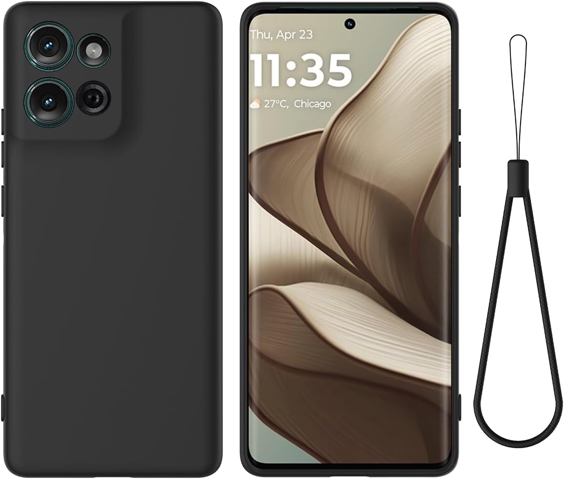 Case for Motorola Moto G Play 2025 4G/5G, Silicone Protective Phone Case for Motorola Moto G Play 2025 4G/5G, Slim Thin Soft Shockproof Cover Black