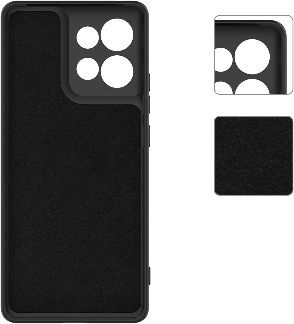 Case for Motorola Moto G Play 2025 4G/5G, Silicone Protective Phone Case for Motorola Moto G Play 2025 4G/5G, Slim Thin Soft Shockproof Cover Black