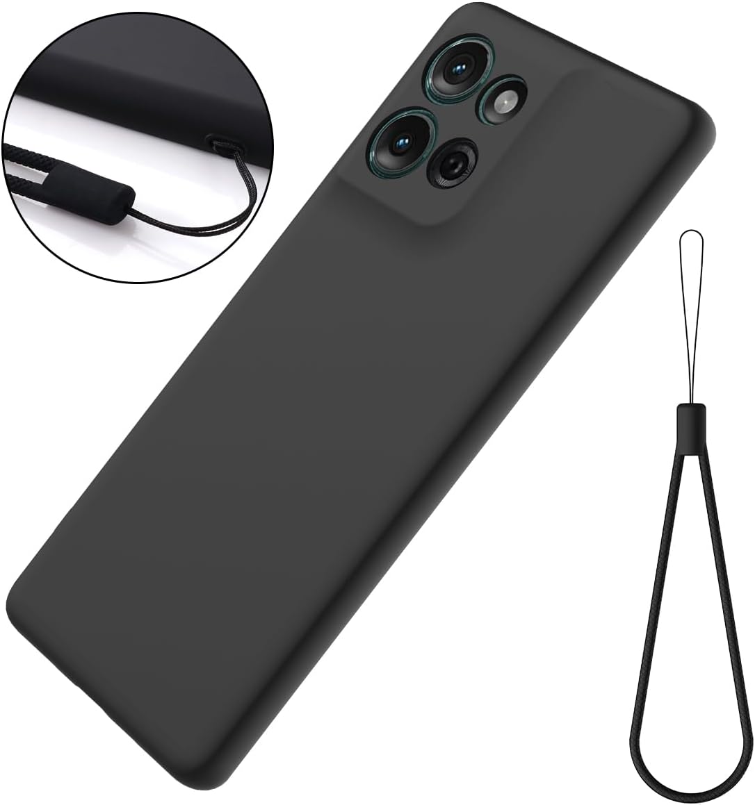 Case for Motorola Moto G Play 2025 4G/5G, Silicone Protective Phone Case for Motorola Moto G Play 2025 4G/5G, Slim Thin Soft Shockproof Cover Black