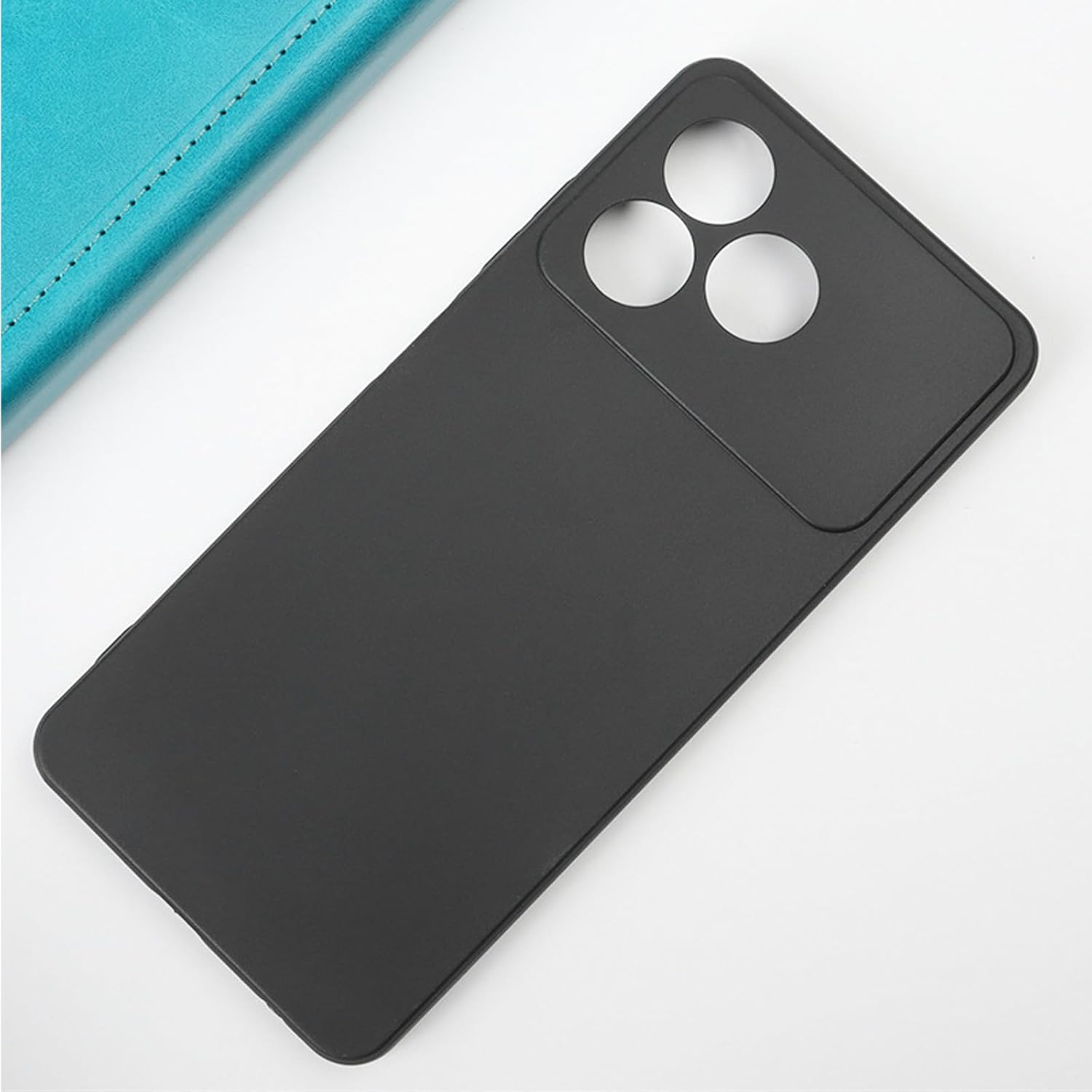 Mobile Phone Case Compatible with ZTE Blade A36, Soft Black Protective Case, Strong Protection Silicone Case TPU Cover (6.75 Inches)