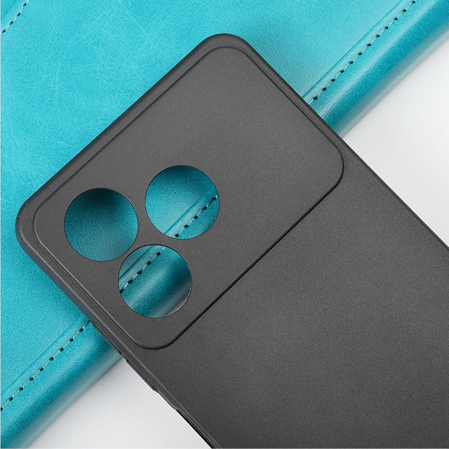 Mobile Phone Case Compatible with ZTE Blade A36, Soft Black Protective Case, Strong Protection Silicone Case TPU Cover (6.75 Inches)