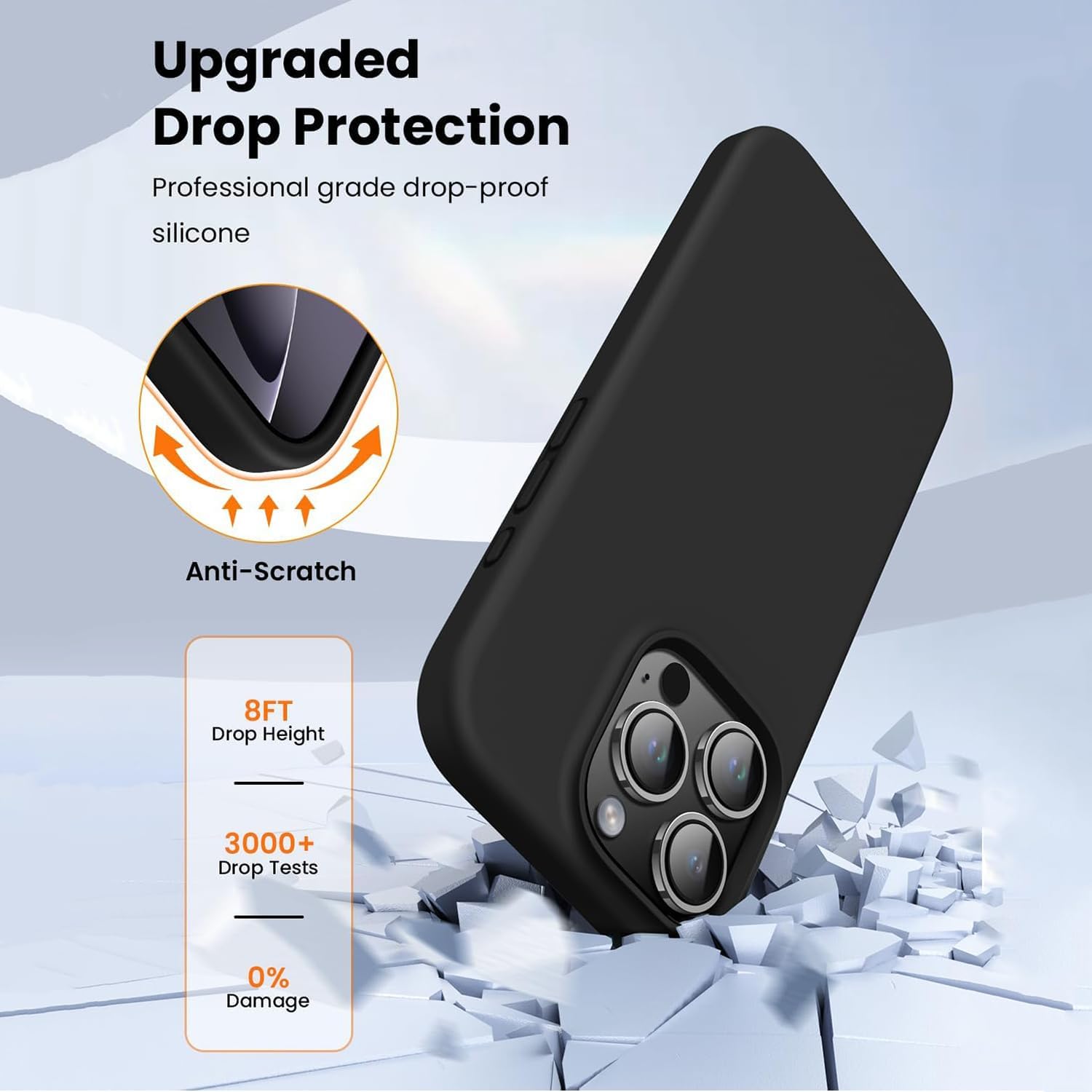 Case Compatible with Sony Xperia L4 Case Shockproof silicone Soft Flexible Gel Protective Phone Cover with Anti-Scratch & Military-Grade Anti-Drop (Black)