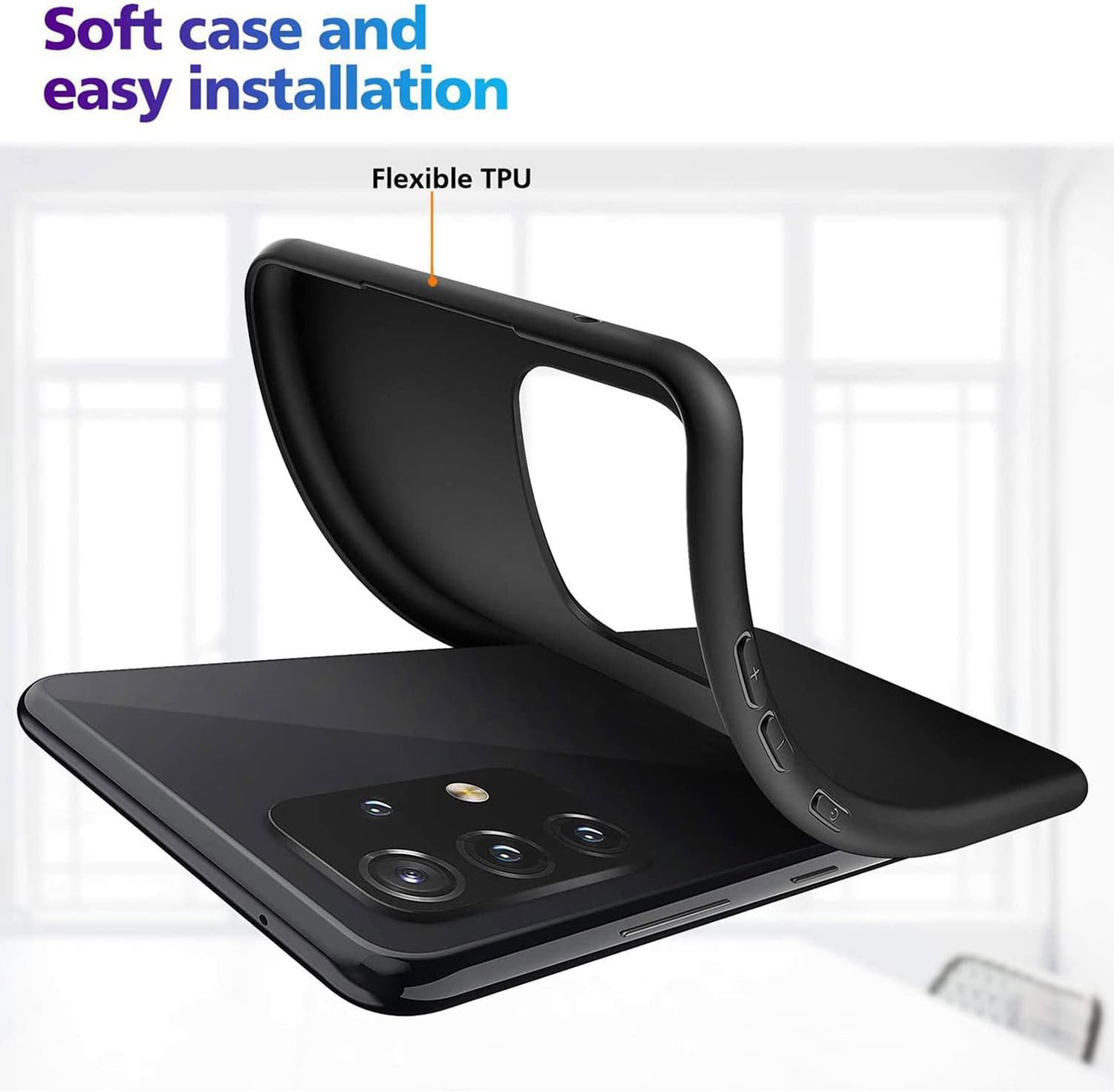 Case Compatible with Sony Xperia L4 Case Shockproof silicone Soft Flexible Gel Protective Phone Cover with Anti-Scratch & Military-Grade Anti-Drop (Black)