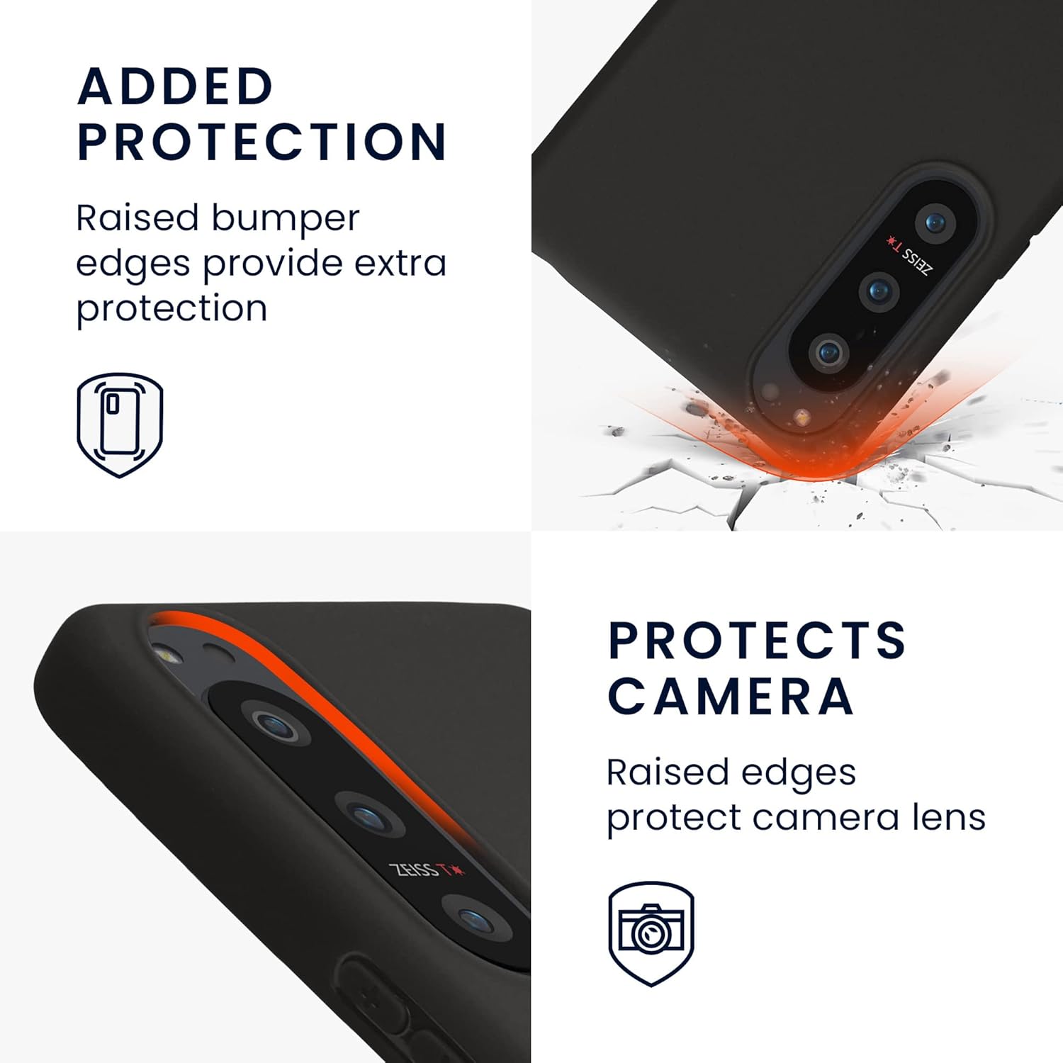 Case Compatible with Sony Xperia 5 V Case - Soft Slim Protective TPU Silicone Cover - Black