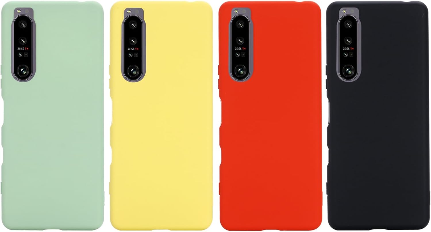 Case for Sony Xperia 1 mark IV, Liquid Silicone Protective Phone Case for Sony Xperia 1mark  IV with Silicone Lanyard, Slim Thin Soft Shockproof Cover for Sony Xperia 1 IV Silicone Case Black