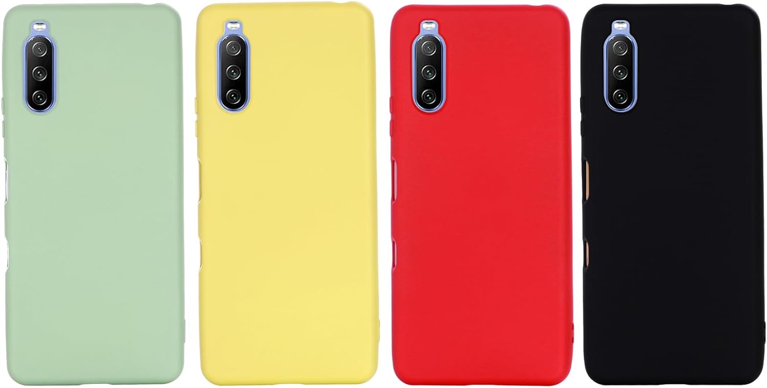 Case for Sony Xperia 10 III, Liquid Silicone Protective Phone Case for Sony Xperia 10 III with Silicone Lanyard, Slim Thin Soft Shockproof Cover for Sony Xperia 10 III Silicone Case Black