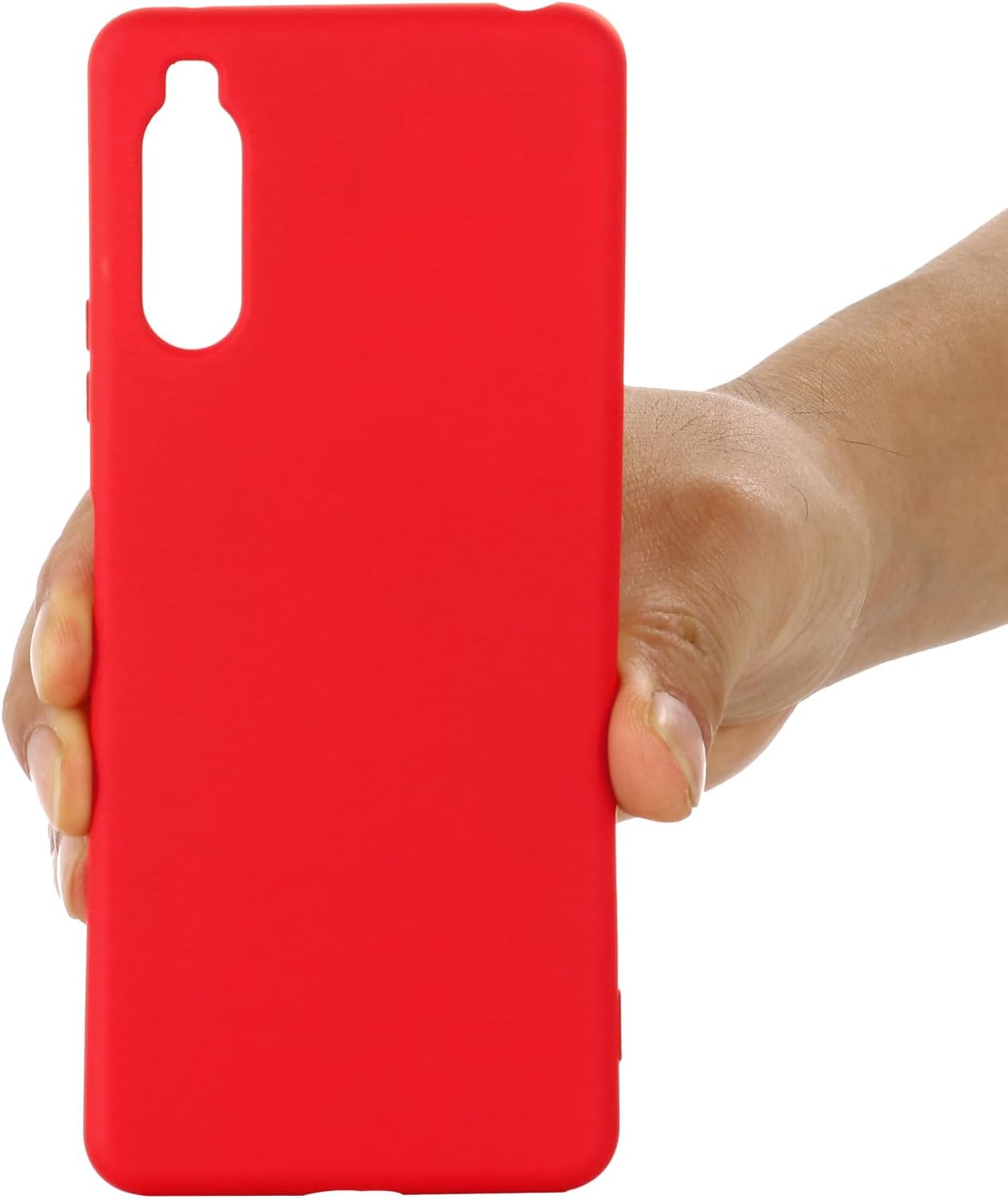 Case for Sony Xperia 10 II, Liquid Silicone Protective Phone Case for Sony Xperia 10 II with Silicone Lanyard, Slim Thin Soft Shockproof Cover for Sony Xperia 10 II Silicone Case Black