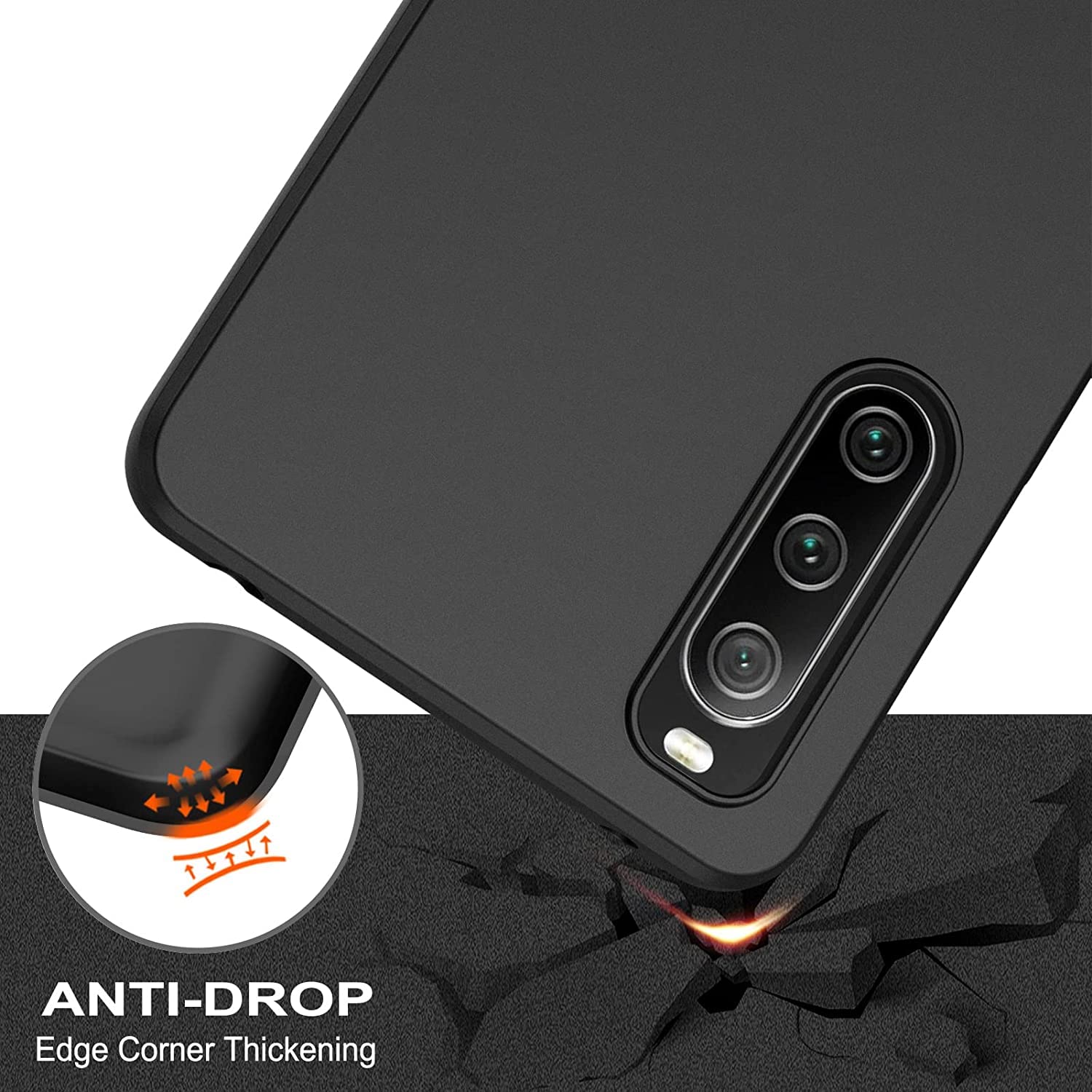 Sony Xperia 10 IV Case, Scratch Resistant Soft TPU Back Cover Shockproof Silicone Gel Rubber Bumper Anti-Fingerprints Full-Body Protective Case Cover for Sony Xperia 10 IV