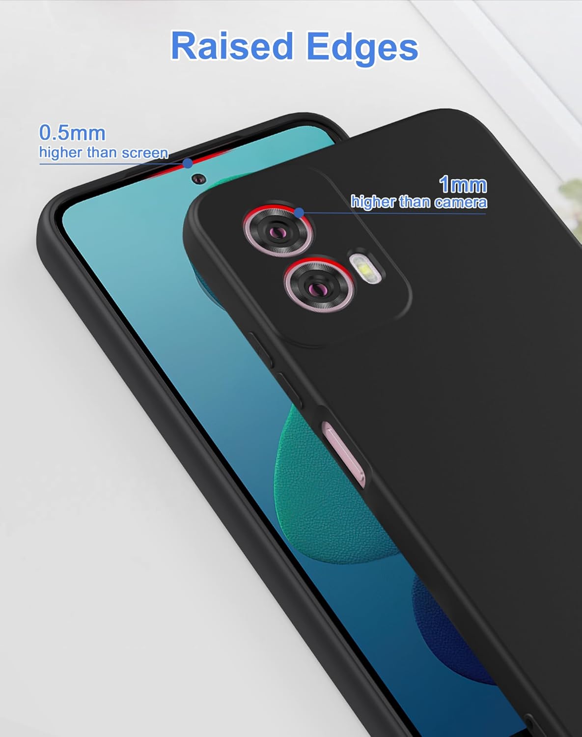 Case for Motorola Moto G 5G 2024 Case, TPU Silicone Phone Case with Camera Protection Soft Interior Slim Fit Flexible Back Cover for Moto G 5G 2024 - Black