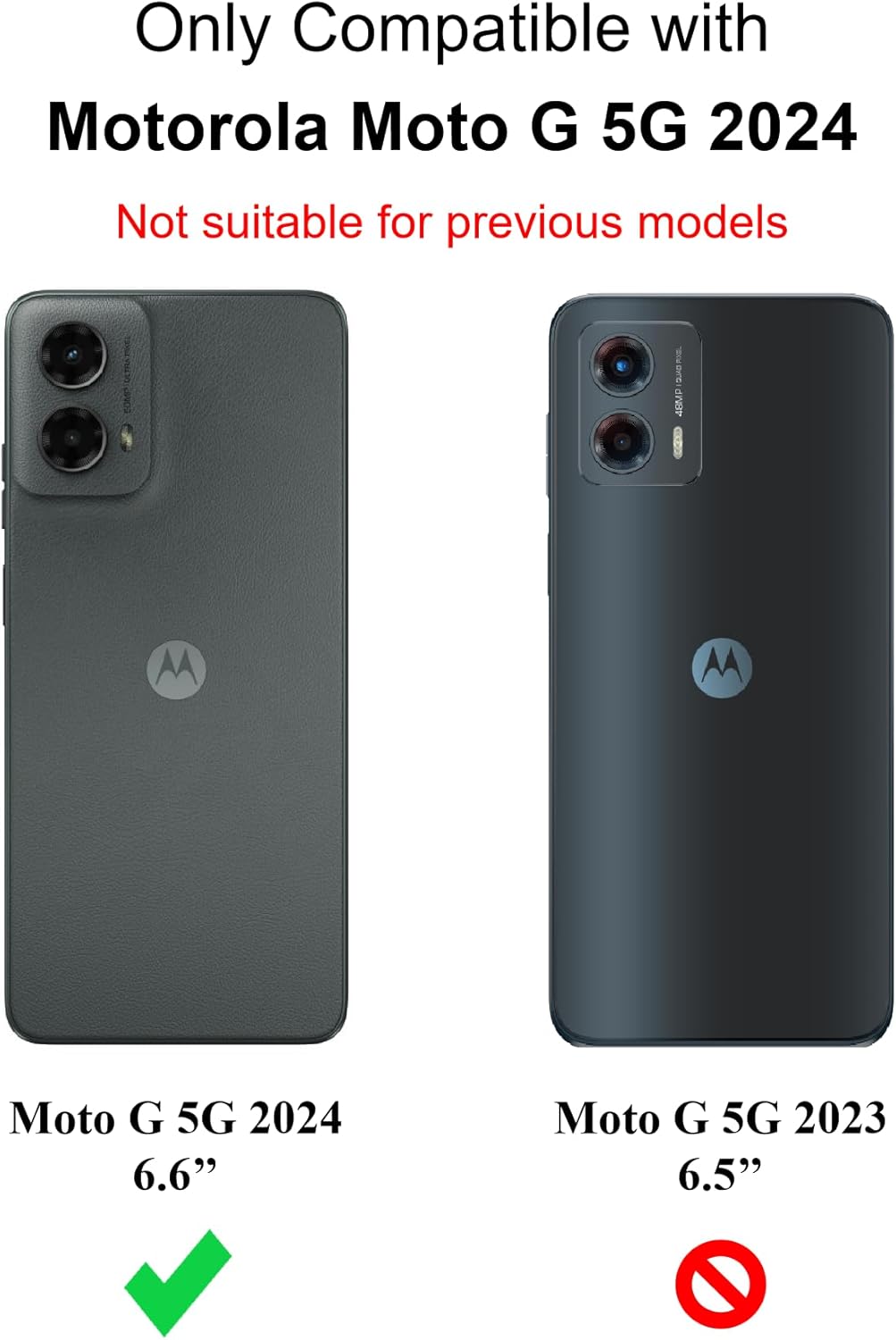 Case for Motorola Moto G 5G 2024 Case, TPU Silicone Phone Case with Camera Protection Soft Interior Slim Fit Flexible Back Cover for Moto G 5G 2024 - Black