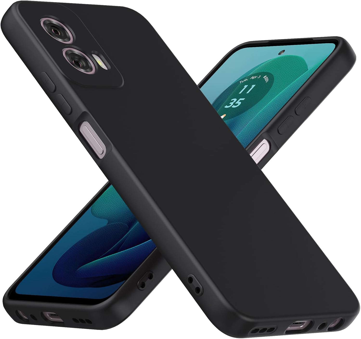Case for Motorola Moto G 5G 2024 Case, TPU Silicone Phone Case with Camera Protection Soft Interior Slim Fit Flexible Back Cover for Moto G 5G 2024 - Black
