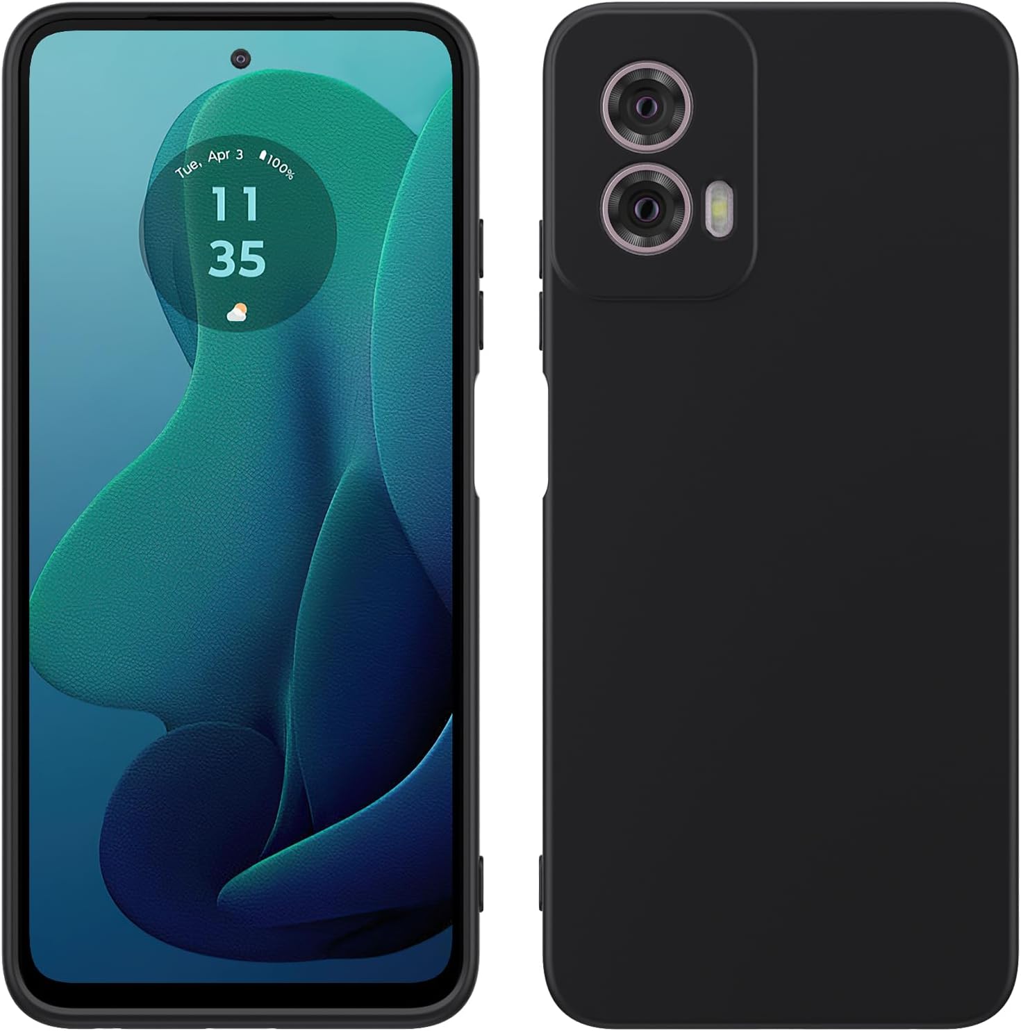 Case for Motorola Moto G 5G 2024 Case, TPU Silicone Phone Case with Camera Protection Soft Interior Slim Fit Flexible Back Cover for Moto G 5G 2024 - Black