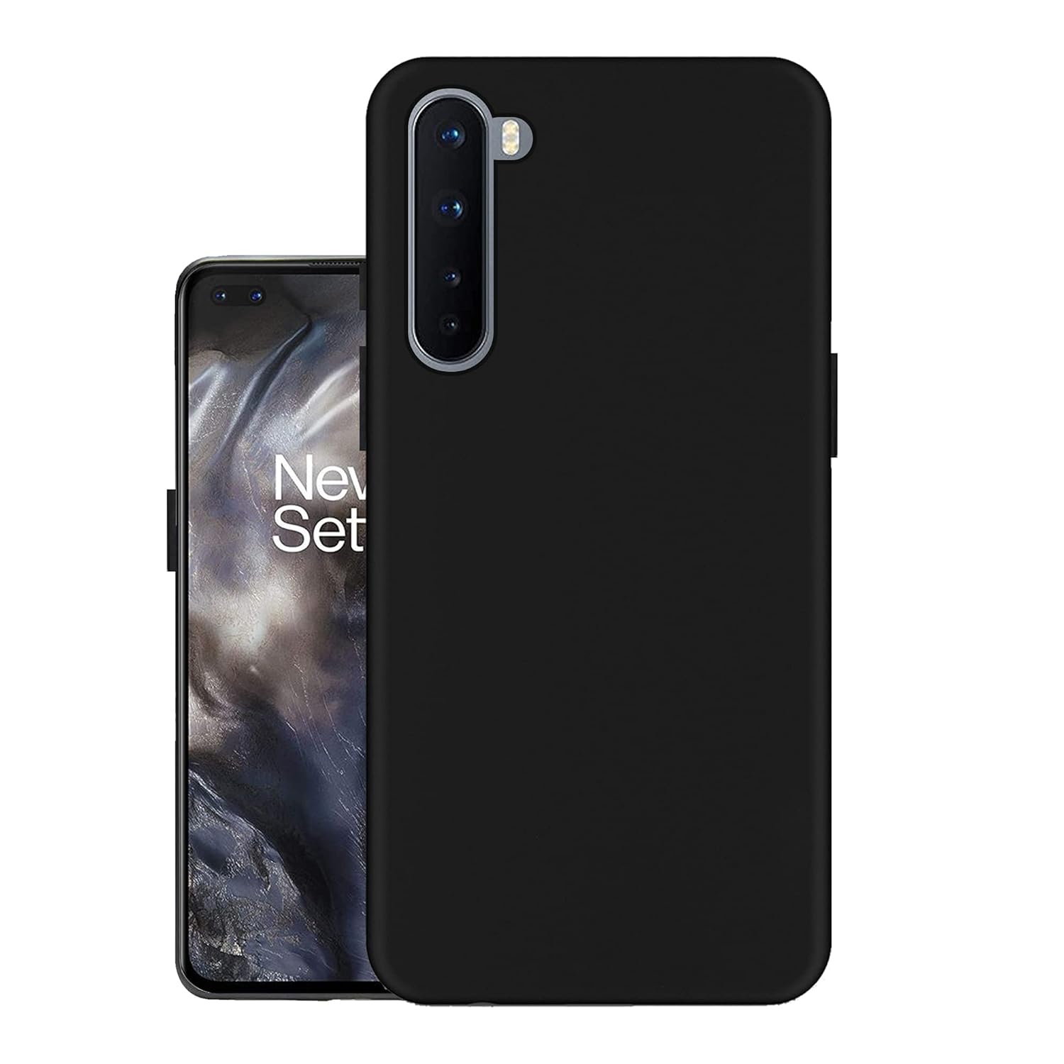 Exclusive Matte Finish Soft Back Case Cover for OnePlus Nord/1+ Nord - Black silicone OnePlus back cover for Nord