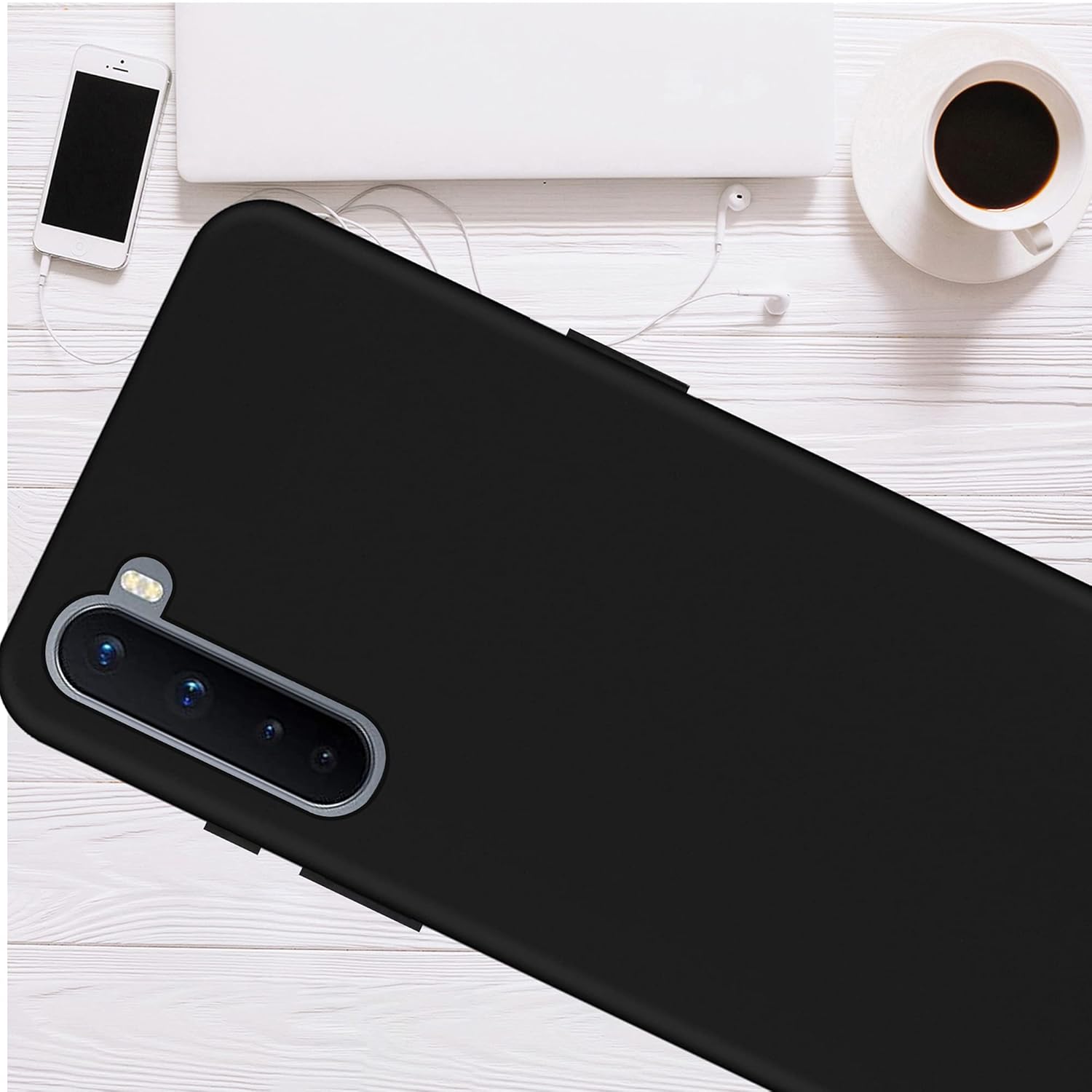 Exclusive Matte Finish Soft Back Case Cover for OnePlus Nord/1+ Nord - Black silicone OnePlus back cover for Nord