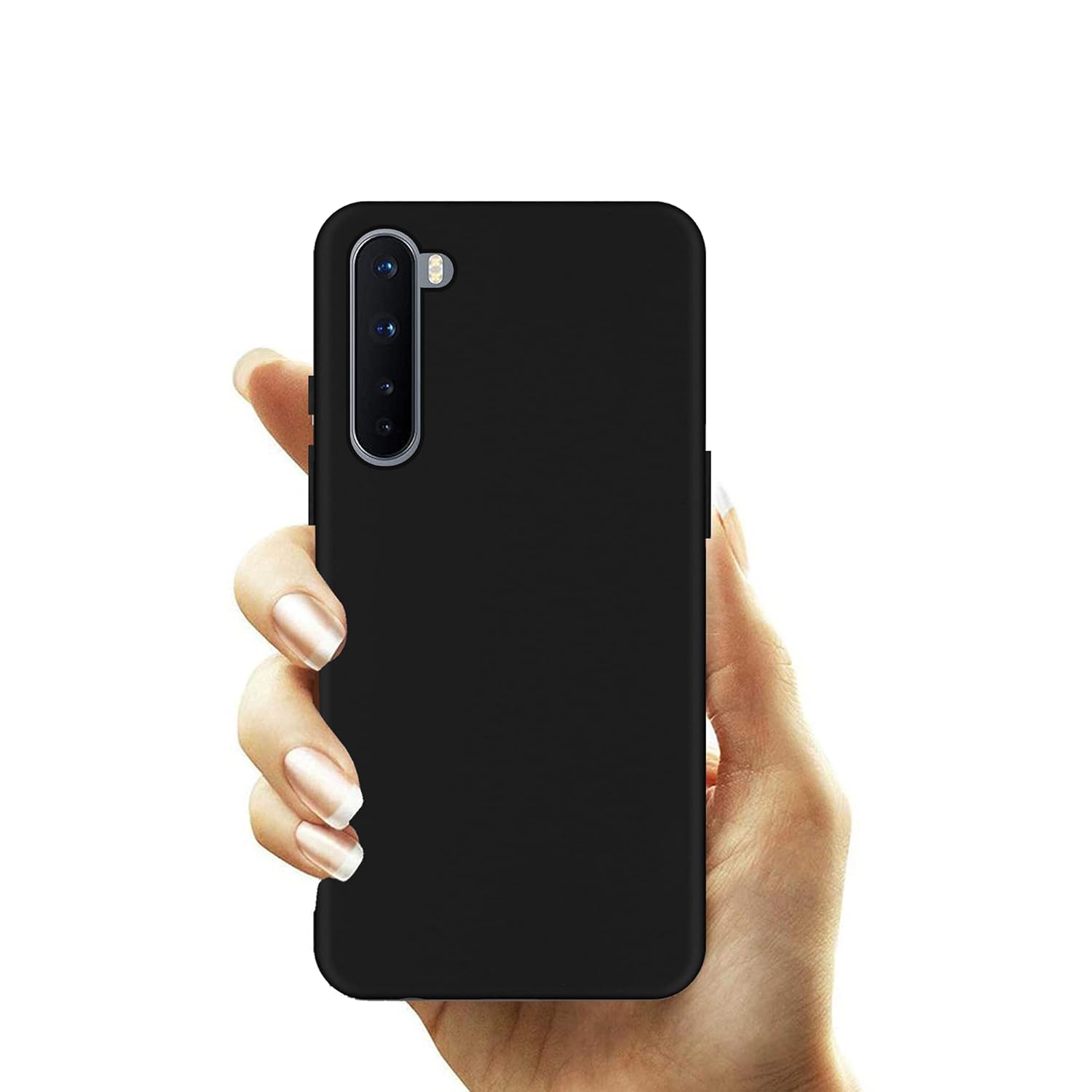 Exclusive Matte Finish Soft Back Case Cover for OnePlus Nord/1+ Nord - Black silicone OnePlus back cover for Nord