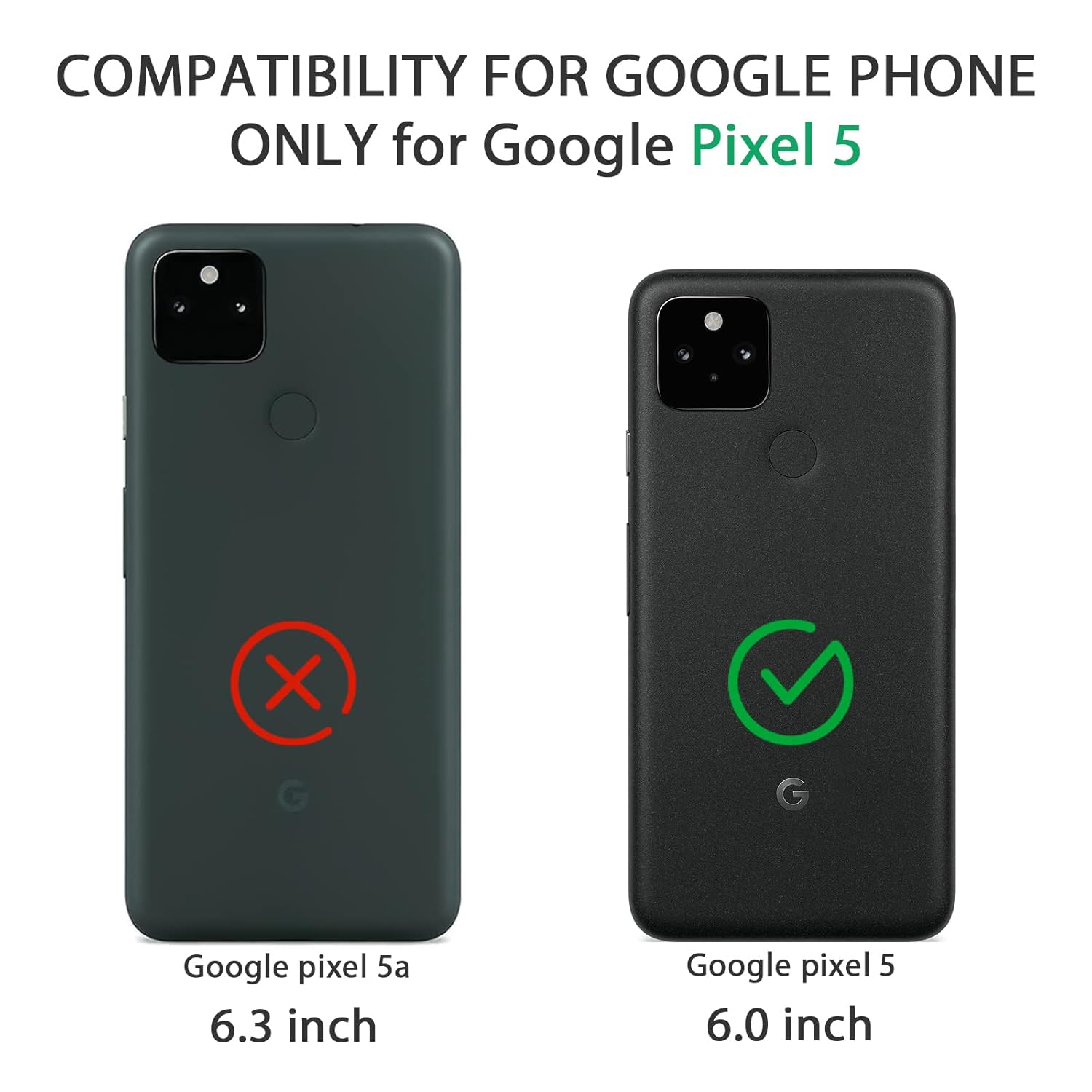 Back Cover Case Only Compatible for Google Pixel 5, Silicone Case Cover Flexible Durable Anti-Slip Protection Shockproof, Full Body Protective Cover for Google Pixel 5