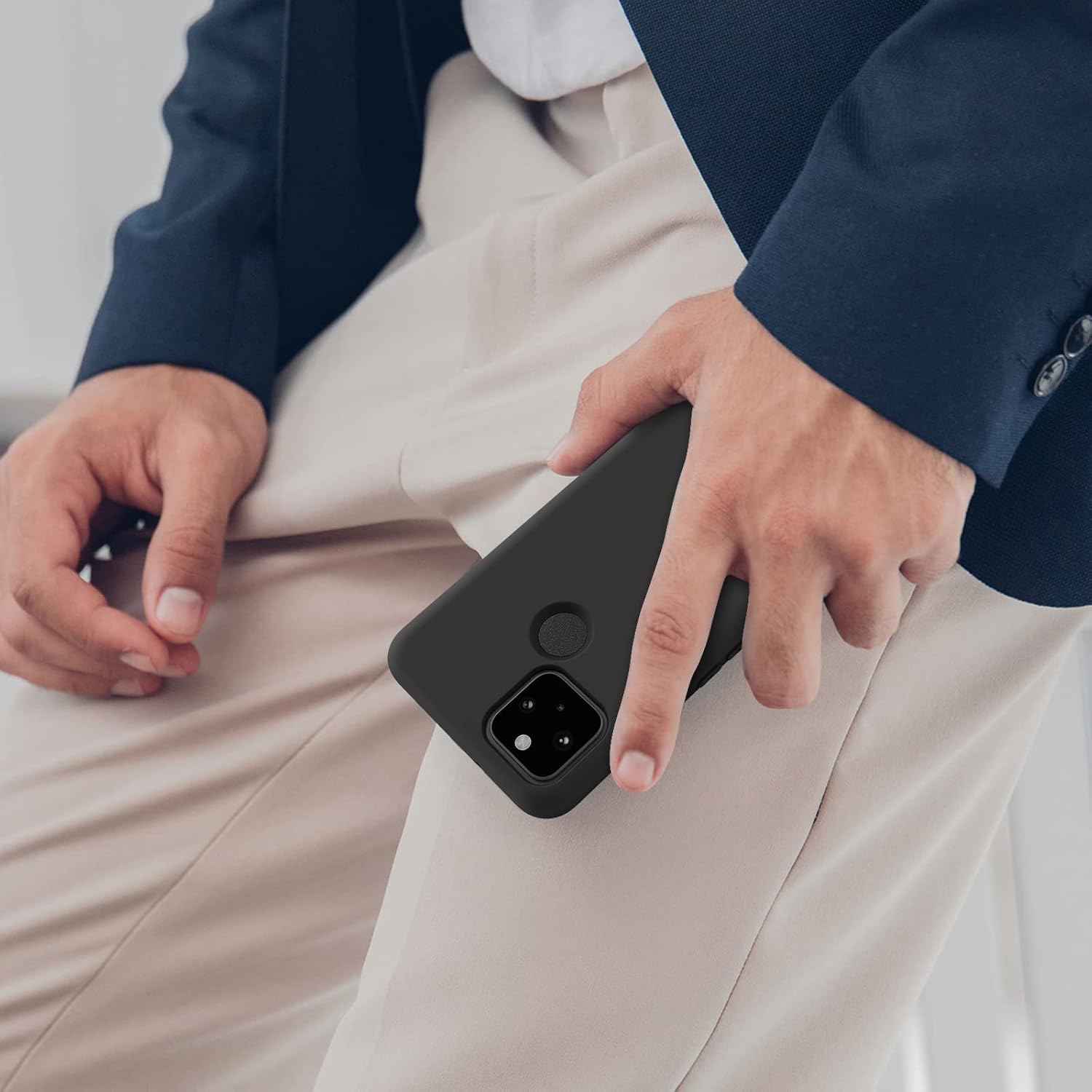 Back Cover Case Only Compatible for Google Pixel 5, Silicone Case Cover Flexible Durable Anti-Slip Protection Shockproof, Full Body Protective Cover for Google Pixel 5