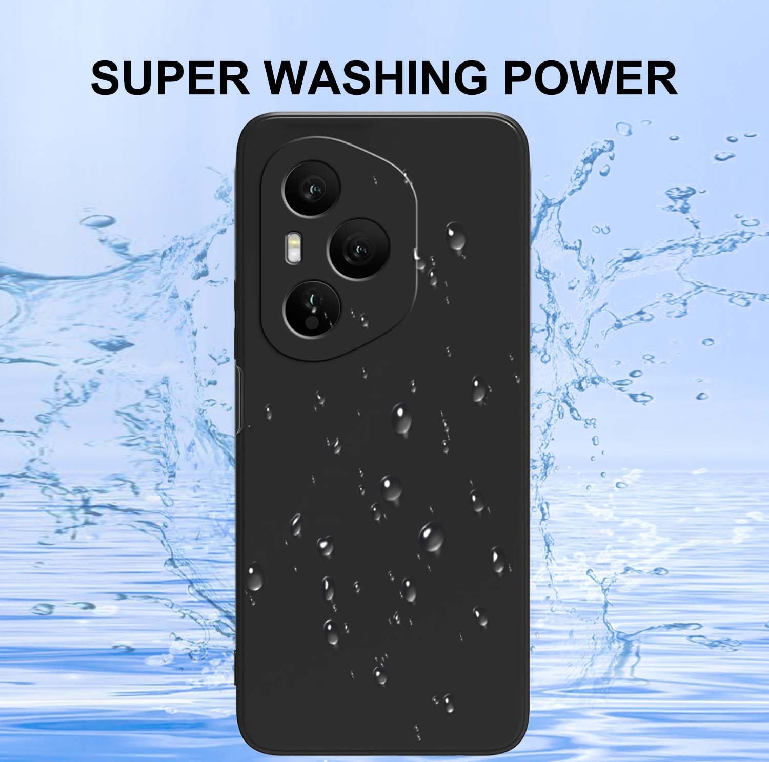 Silicone Case for Honor 400 5G, Slim TPU Silicone Case Cover Soft Gel Scratch and Resistant Mobile Phone Cover – Black