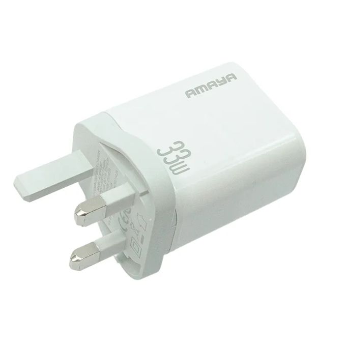 Amaya HU301 33W PD3.0 QC3.0 Type C fast charger with Type C to Type C cable