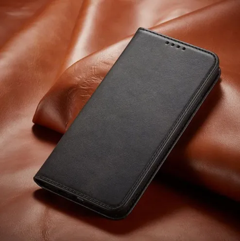 Rich boss Case Compatible with ITEL S26 Ultra, Colorful Flip Cover with Card Holders Magnetic Closure Full Protection Shell(Black)
