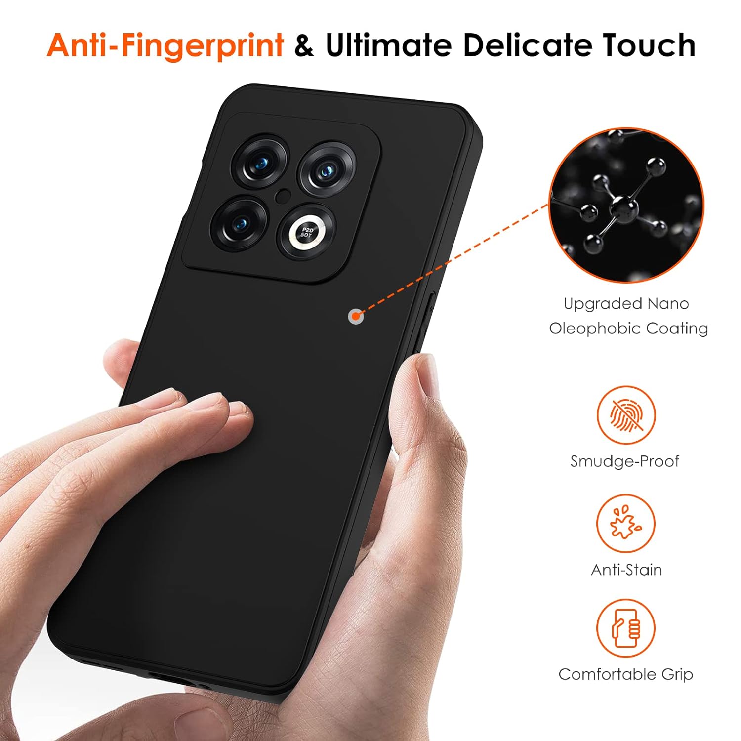 Back Cover Case Compatible for OnePlus 10 Pro 5G | Raised Edges Protect Camera & Screen | Slim Fit Back Case for OnePlus 10 Pro 5G -