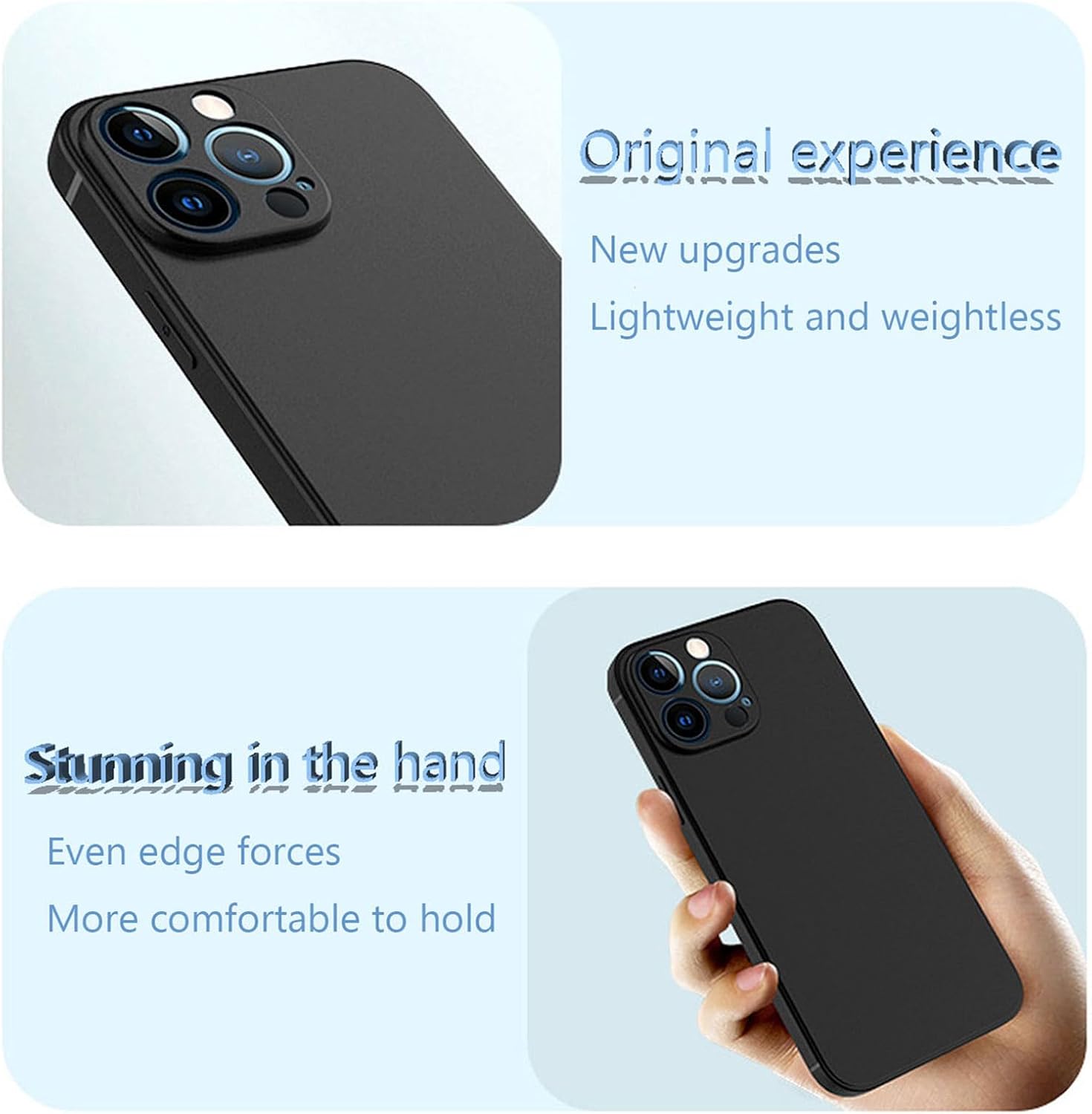 Case for ZTE Blade A76 (6.75"), Soft Silicone Protective Shell, Shockproof Bumper Black Phone Case for ZTE Blade A76 - Black