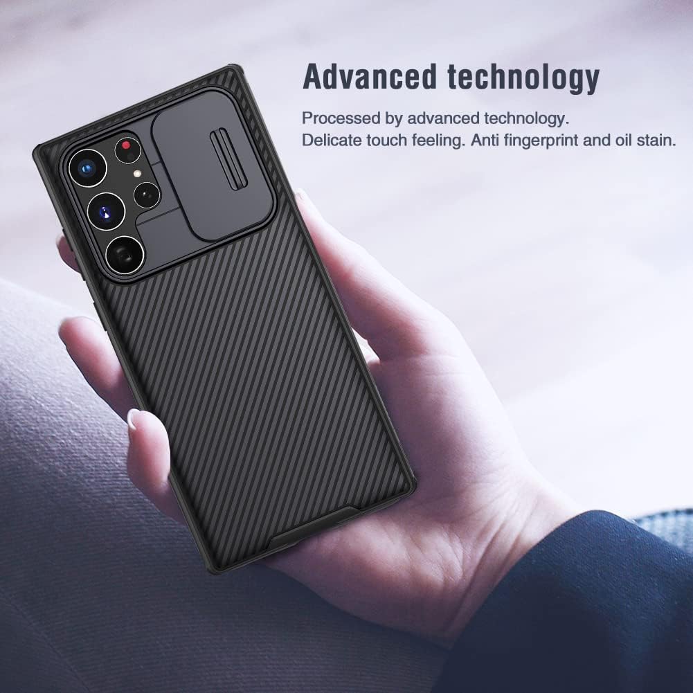 Nillkin Case for Samsung Galaxy S24 Ultra, CamShield Pro Case with Slide Camera Cover, Black