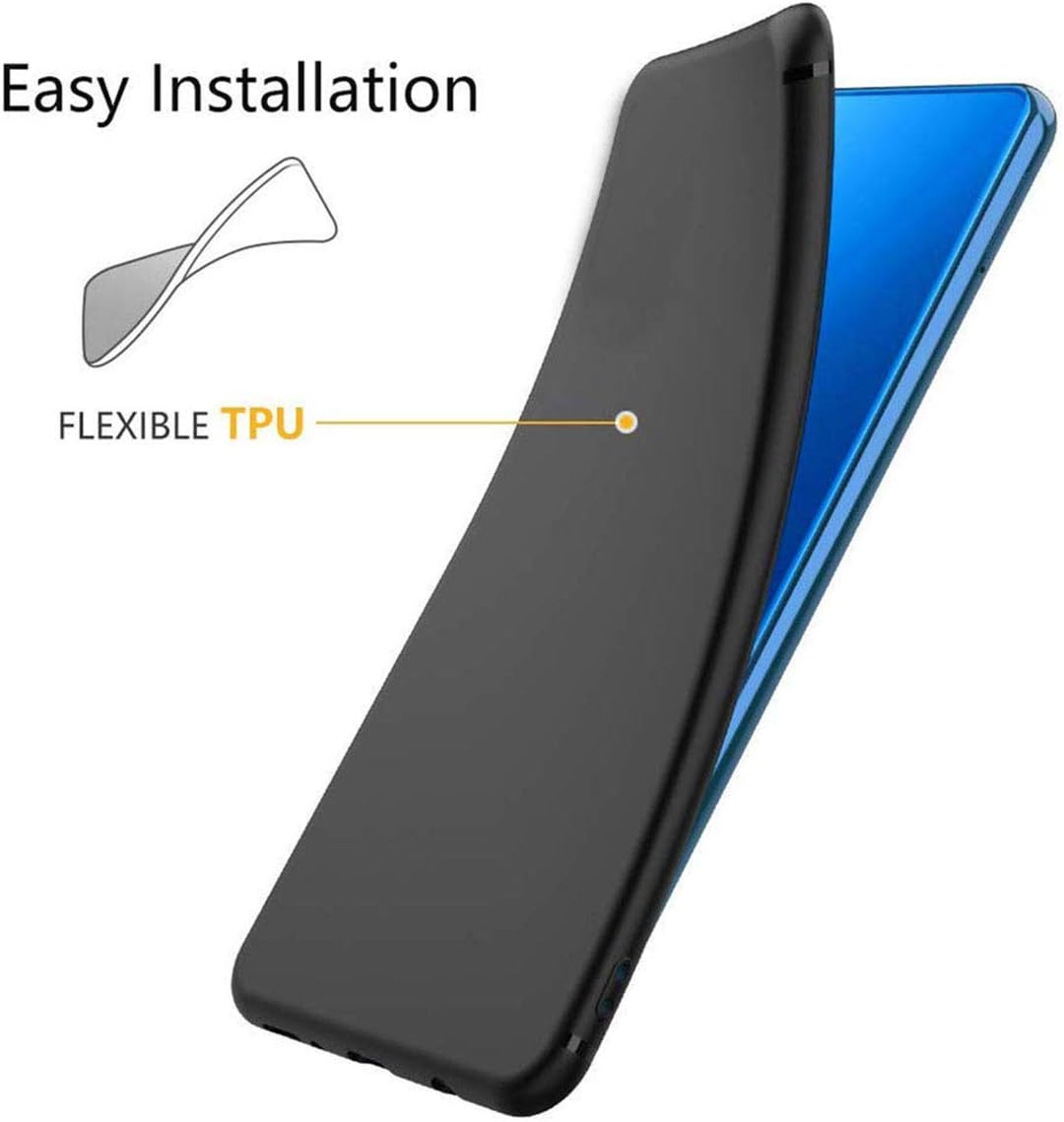 Cover for HMD Pulse, Black Flexible Silicone Slim fit Soft Shell Cute Back Case Bumper Rubber Protective Case for HMD Pulse (6,56")...