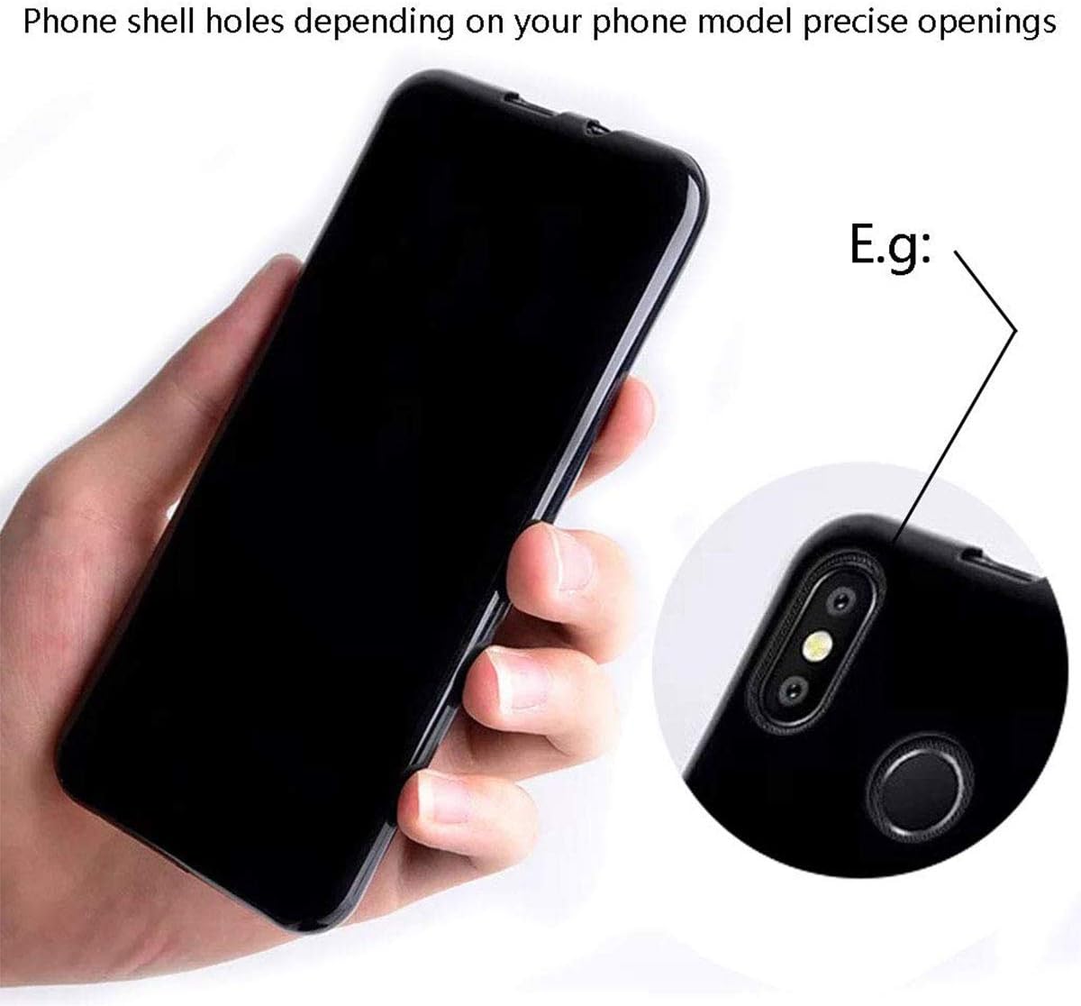 Cover for HMD Pulse, Black Flexible Silicone Slim fit Soft Shell Cute Back Case Bumper Rubber Protective Case for HMD Pulse (6,56")...