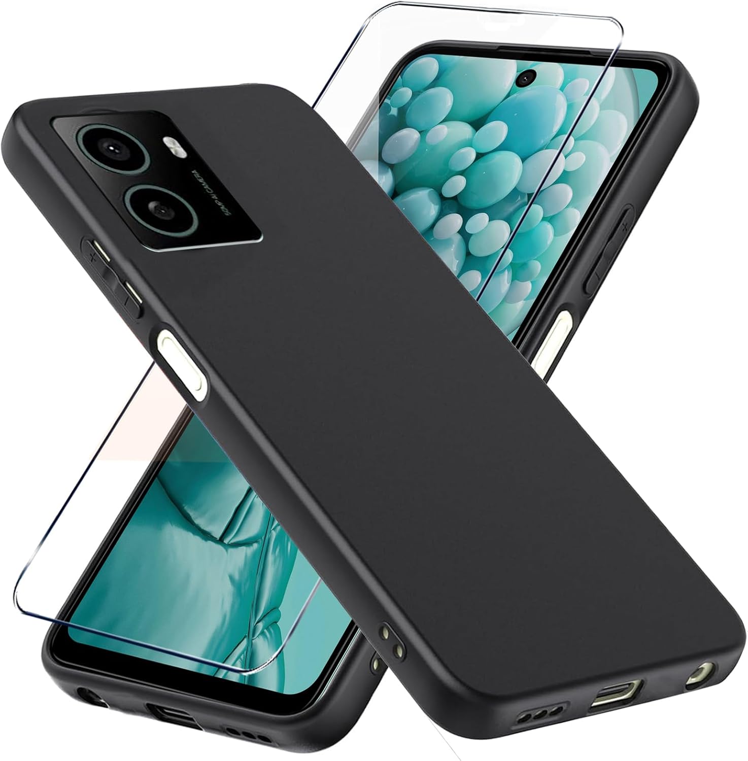 Cover for HMD Pulse, Black Flexible Silicone Slim fit Soft Shell Cute Back Case Bumper Rubber Protective Case for HMD Pulse (6,56")...