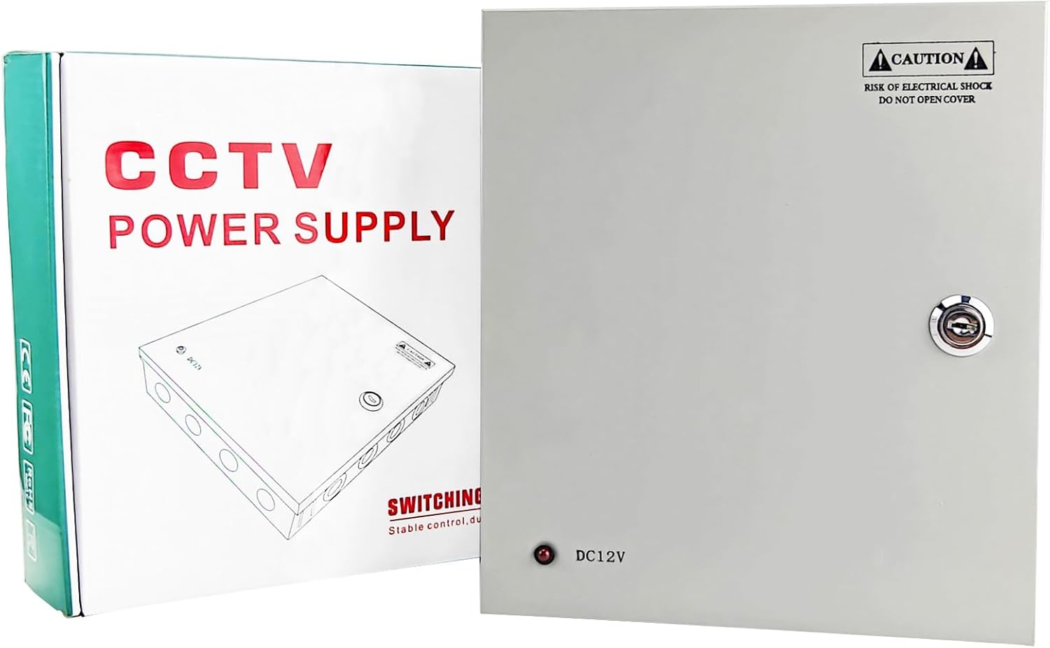 Closed PSU 12V Power Supply Box for CCTV Camera 9 Channels Output AC 110V/220V to DC 12V 10A 120W CCTV PSU Power Distribution Box