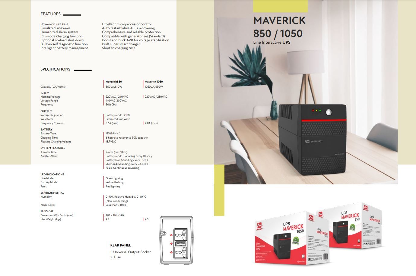 Mercury Maverick 1550VA UPS