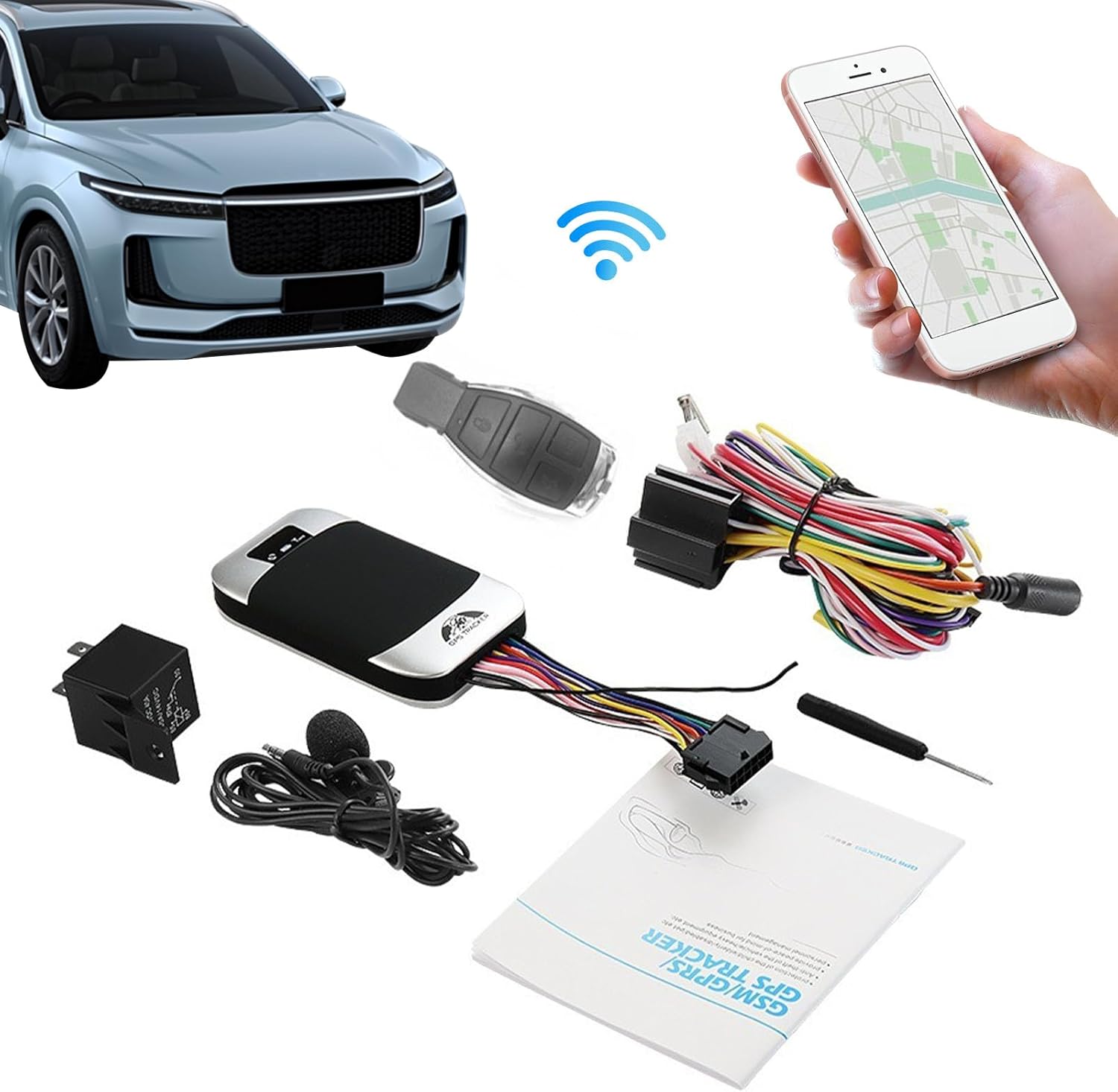 Motorcycle GPS Tracker - Waterproof Anti Car Theft Device GPS Tracker Vibration Alarm | Car Security Products, Car Alarms for Family, Friends, Motorcycle