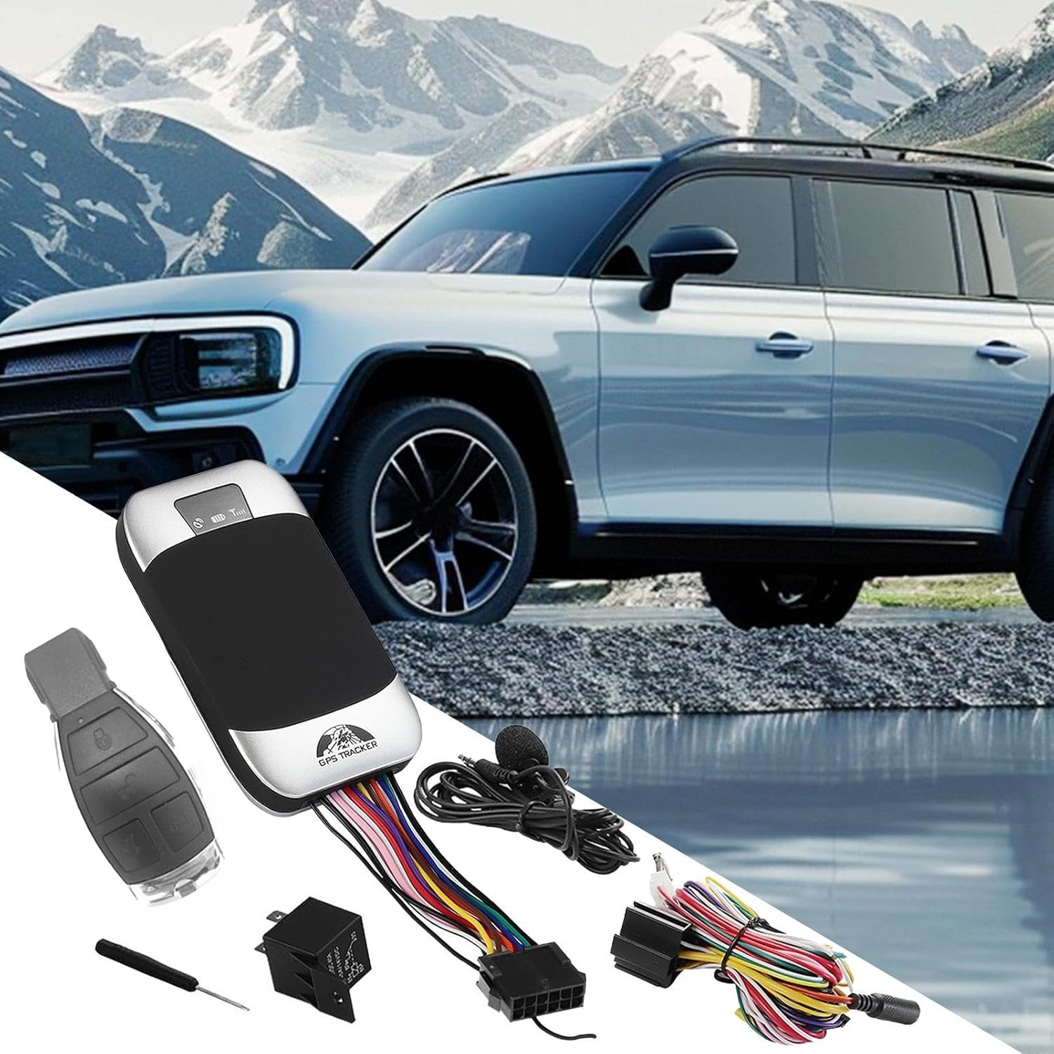 Motorcycle GPS Tracker - Waterproof Anti Car Theft Device GPS Tracker Vibration Alarm | Car Security Products, Car Alarms for Family, Friends, Motorcycle