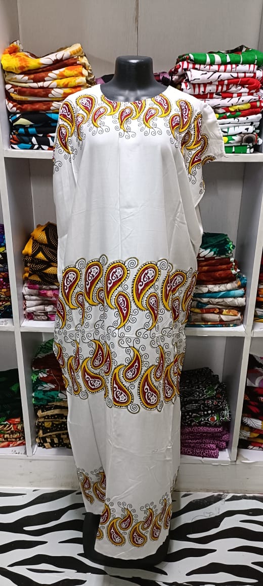 BAHWEIN DRESS TRADITIONAL & CULTURAL SWAHILI DERAS FREE SIZE RANDOM PRINT