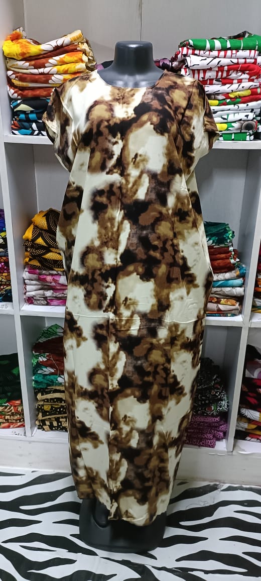 BAHWEIN DRESS TRADITIONAL & CULTURAL SWAHILI DERAS FREE SIZE RANDOM PRINT