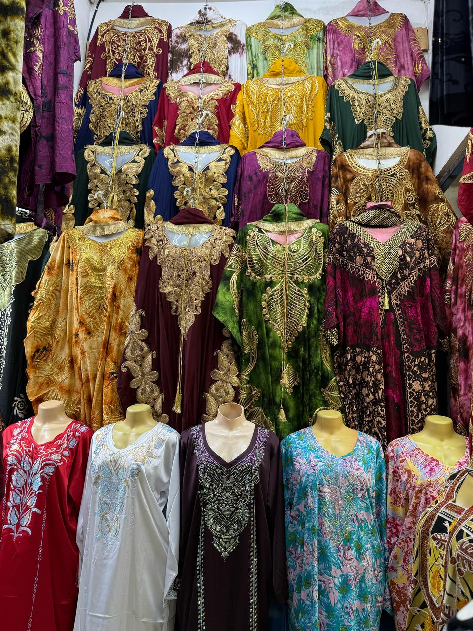 STITCH FLOWER DESIGNS INDONESIAN COTTON READY MADE FREE SIZE DRESSES