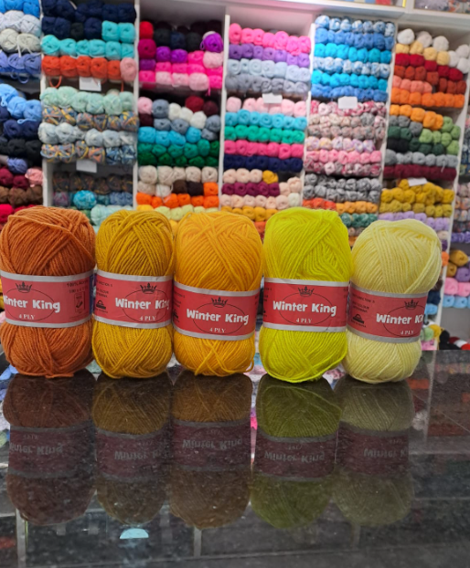 Winter King 50g Crochet & Knit Yarn Available in Bulk - For all uses from making outfits,rugs,bags,e'tc