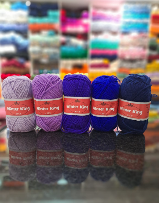 Winter King 50g Crochet & Knit Yarn Available in Bulk - For all uses from making outfits,rugs,bags,e'tc