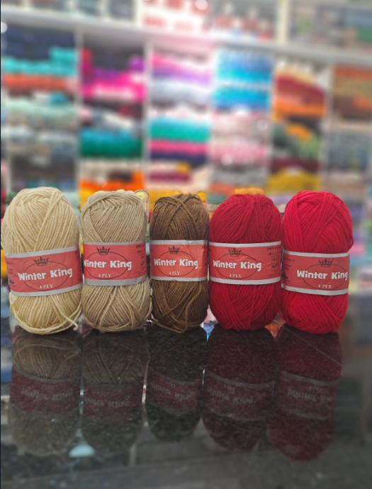 Winter King 50g Crochet & Knit Yarn Available in Bulk - For all uses from making outfits,rugs,bags,e'tc