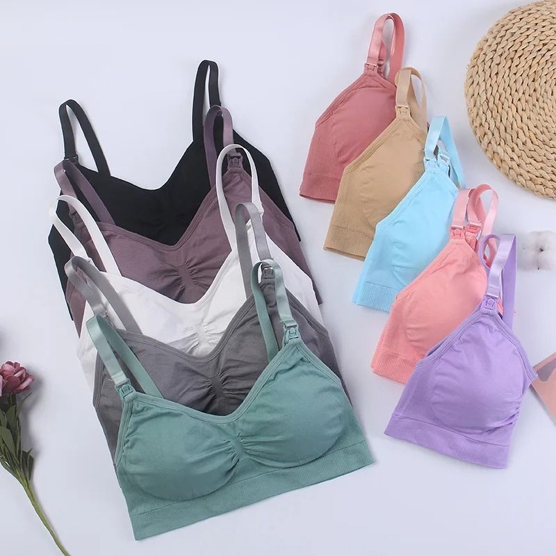 Maternity Bras Wirefree Nursing Bra Panties Set Pregnancy Clothes Prevent Sagging Breastfeeding Women's Breathable Lactancia Bra