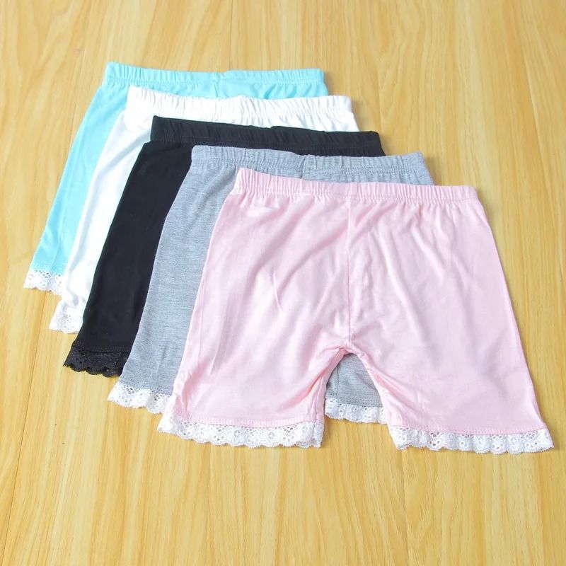 Girls Lace Safety Shorts Pants Underwear Leggings Girls Boxer Briefs Short Beach Pants For Children 3-13 Years Old