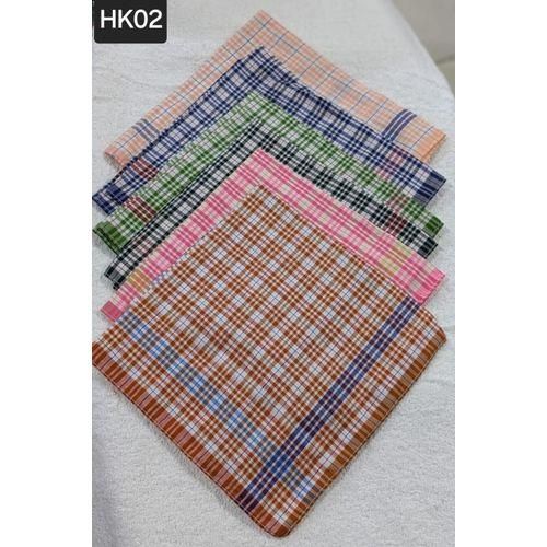 12pcs cotton checked handkerchiefs