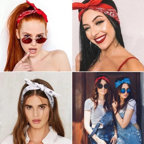 Bandana 12-Pack Bandana Square Scarf Handkerchief