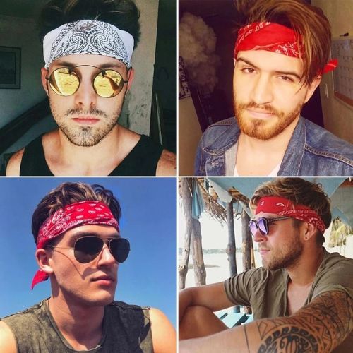 Bandana 12-Pack Bandana Square Scarf Handkerchief