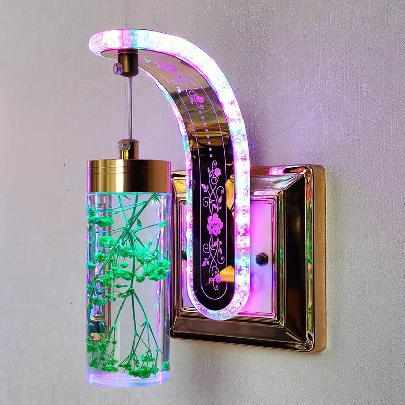Wall bracket Lights (Decorative lights)New Design Dry Flower Acrylic Wall Bracket Lights Modern Small Wall Light Lamp