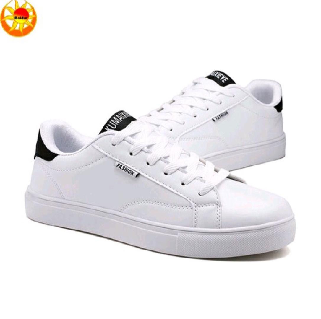 Men’s White Shoes women’s Breathable Rubber Low Upper Sport Shoes  casual Sneaker women’s  PU leather shoes boys Fashion Sneaker Classic lace-up sneakers
