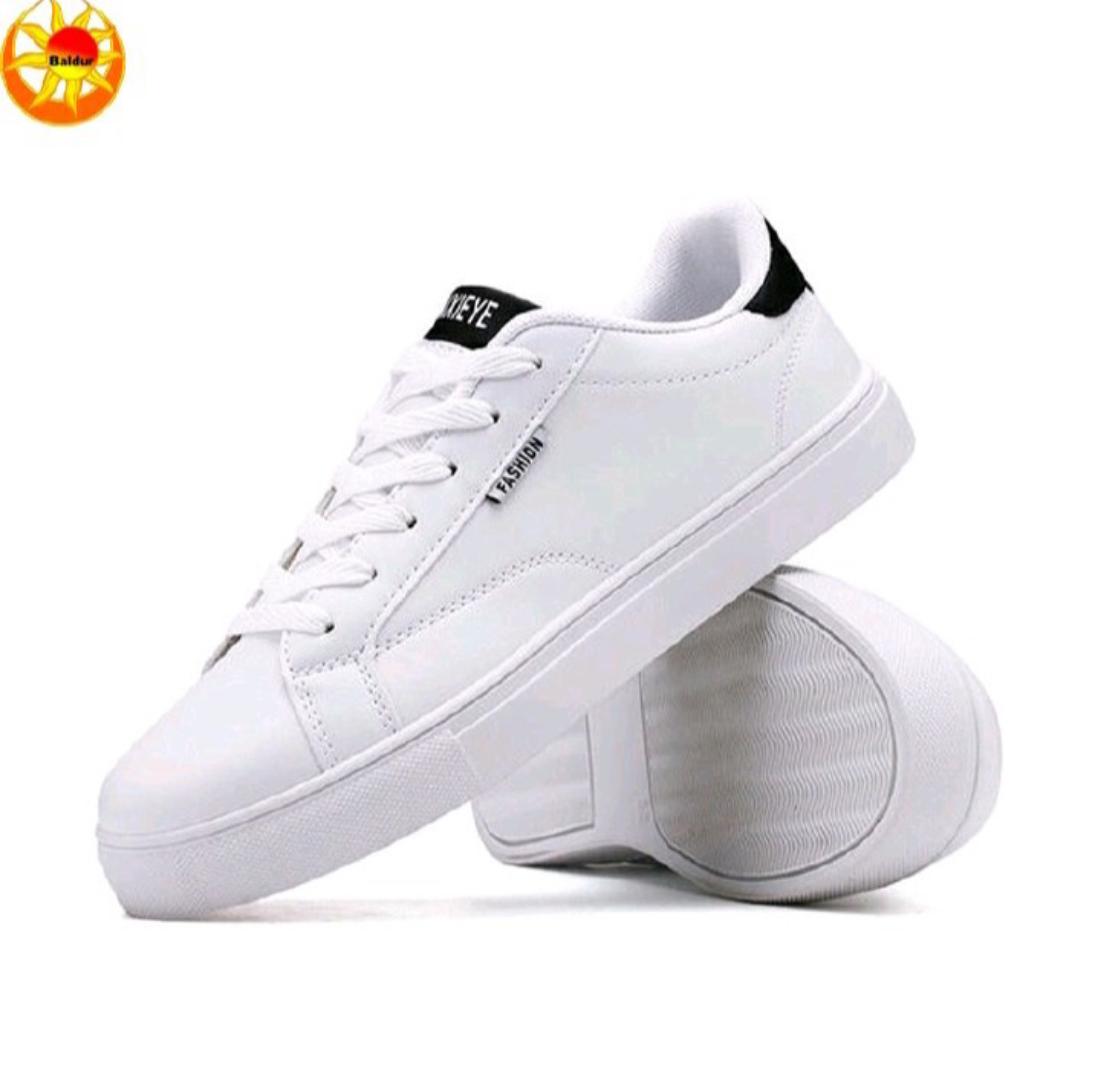 Men’s White Shoes women’s Breathable Rubber Low Upper Sport Shoes  casual Sneaker women’s  PU leather shoes boys Fashion Sneaker Classic lace-up sneakers