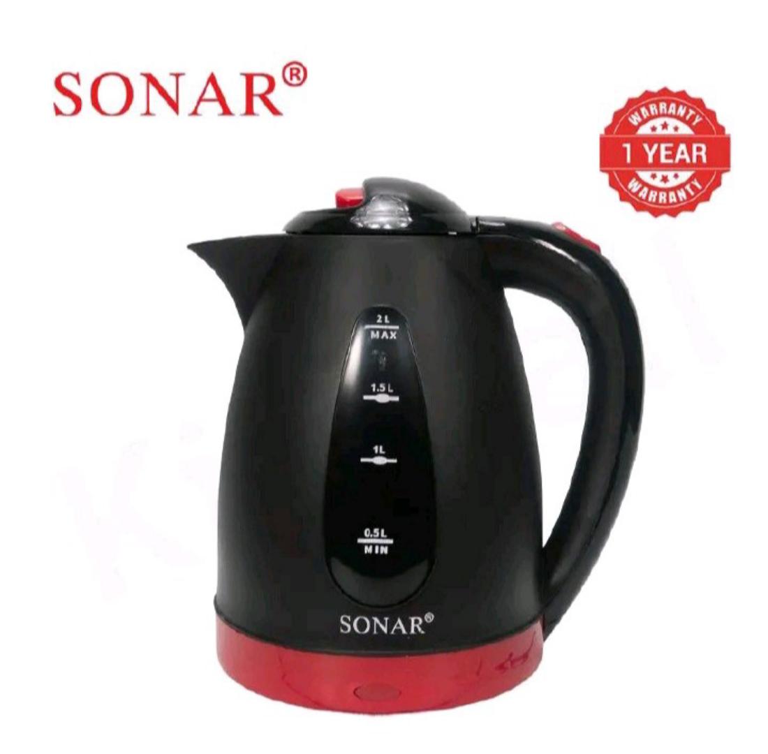 Sonar 2L 1500W Electric Kettle Energy Efficiently Heater Jug Cordless Electric Kettle 1.5M Power Cord SR-P2