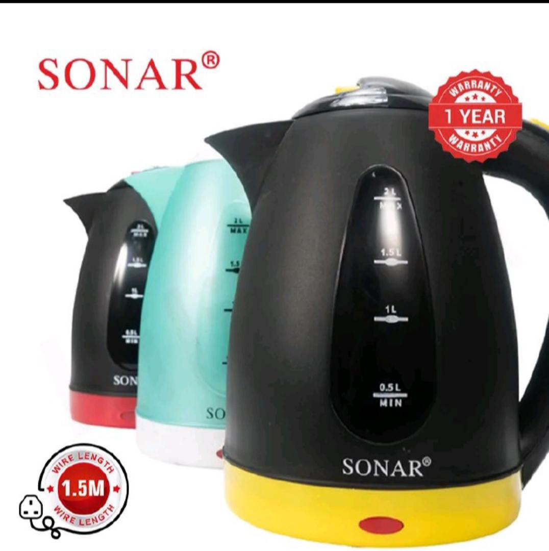 Sonar 2L 1500W Electric Kettle Energy Efficiently Heater Jug Cordless Electric Kettle 1.5M Power Cord SR-P2